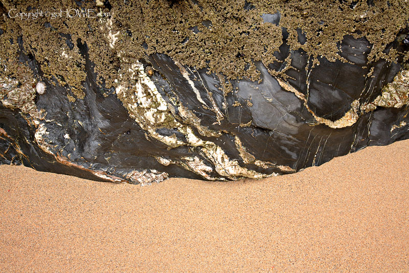 Sand and rock, Bedruthan Steps, Cornwall