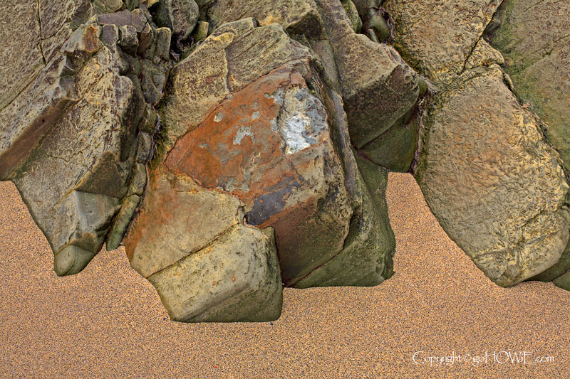 Rock and sand, Clogher Strand, Dingle Peninsula, Ireland