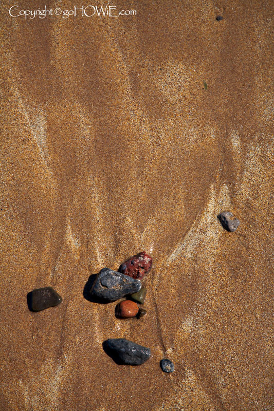 Stones and sand