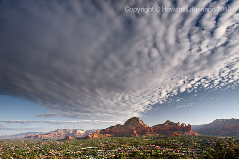 Sandstone buttes and clouds, Sedona, Arizona