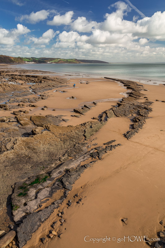 Rock formations on Saundersfoot beach, Pembrokeshire National Park, Wales