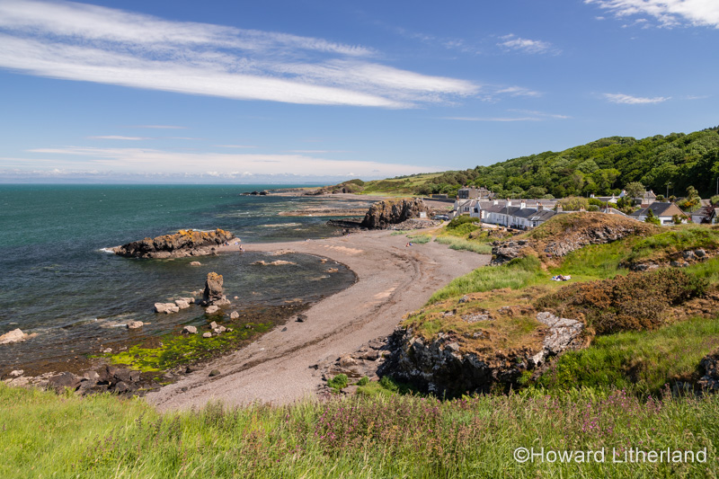 Fishing village of Dunure on the Ayrshire coast of Scotland
