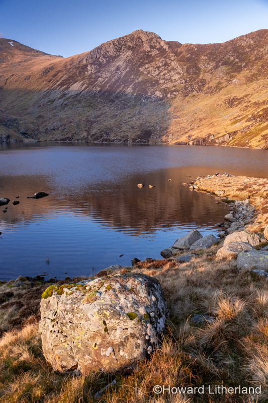 Ffynnon Llugwy reservoir in the Carneddau mountains, Snowdonia, North Wales