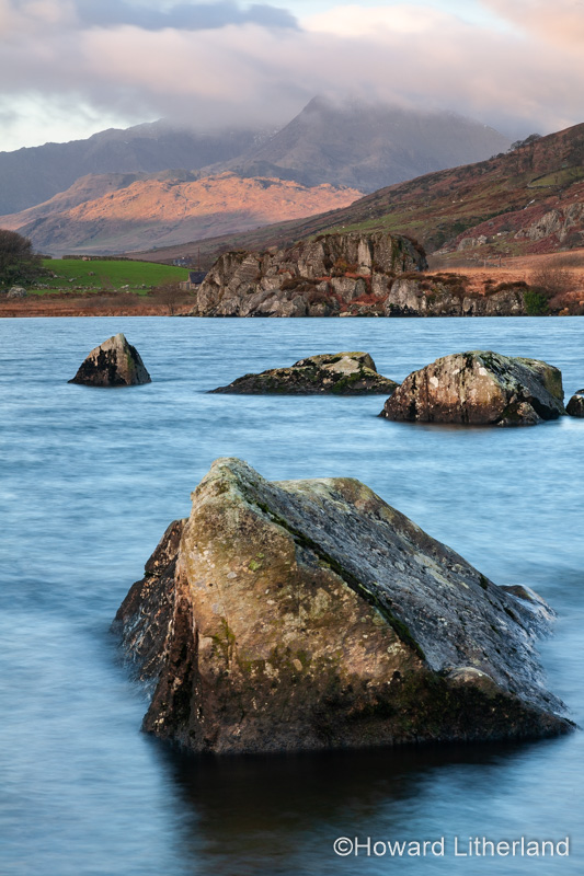 Llyn Mymbyr and Snowdon at sunrise, Snowdonia, North Wales