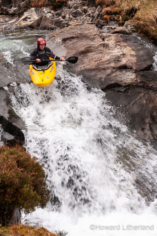 Canoeist in White Water, Snowdonia, North Wales