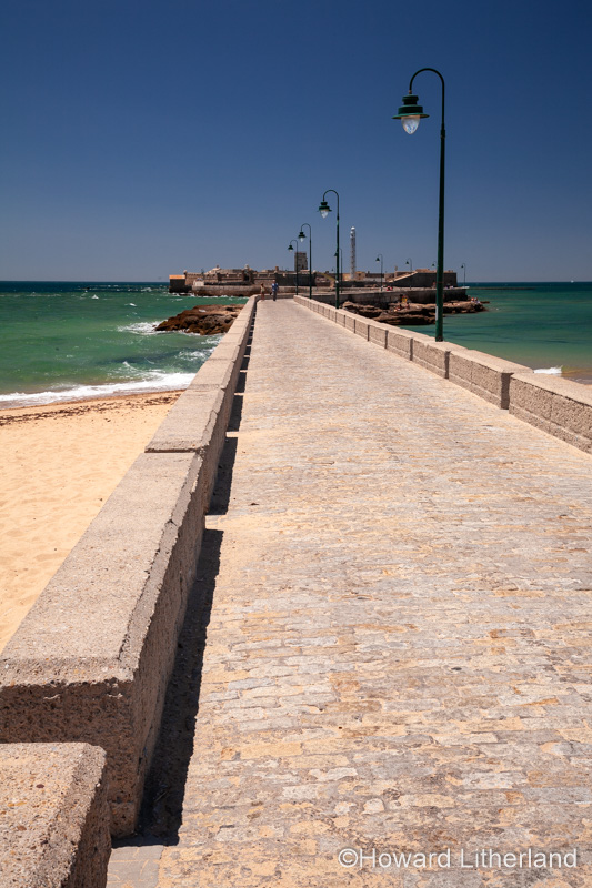 Breakwater and promenade, Cadiz, Spain