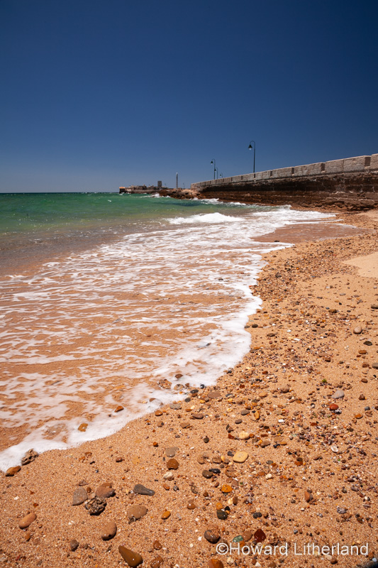 Breakwater and promenade, Cadiz, Spain