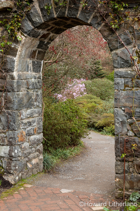 Stone archway and garden path