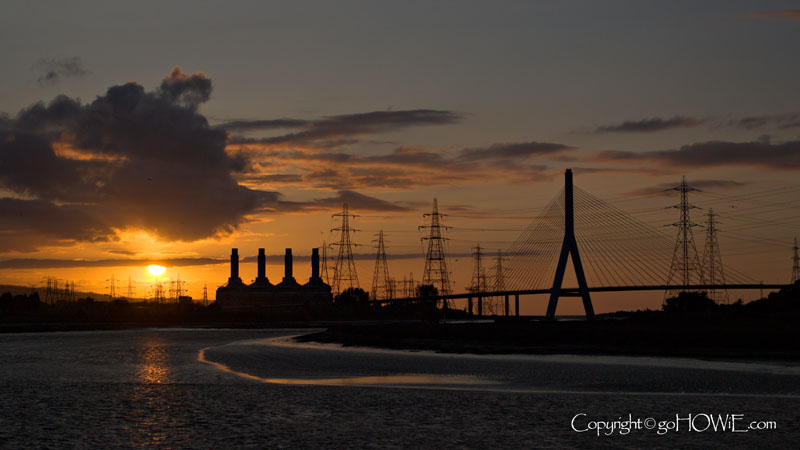Sunset, river Dee, North Wales