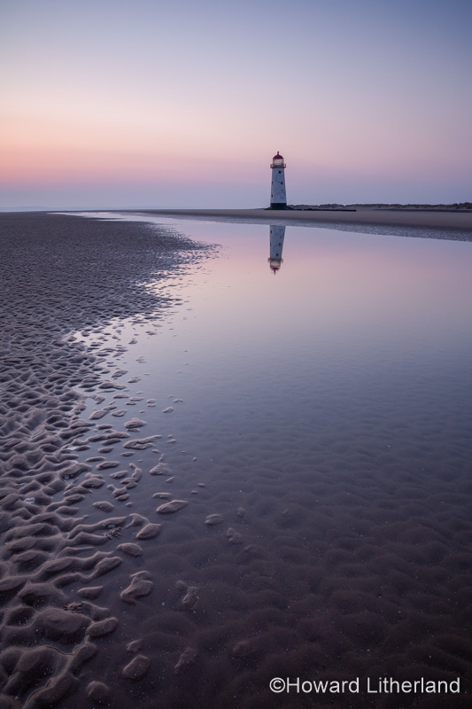 Point of Ayr lighthouse on Talacre beach, North Wales