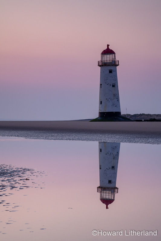 Point of Ayr lighthouse on Talacre beach, North Wales