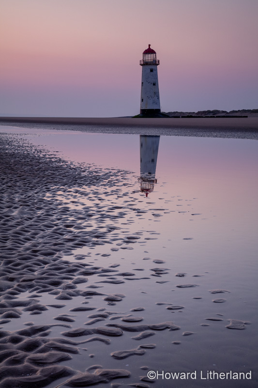 Point of Ayr lighthouse on Talacre beach, North Wales