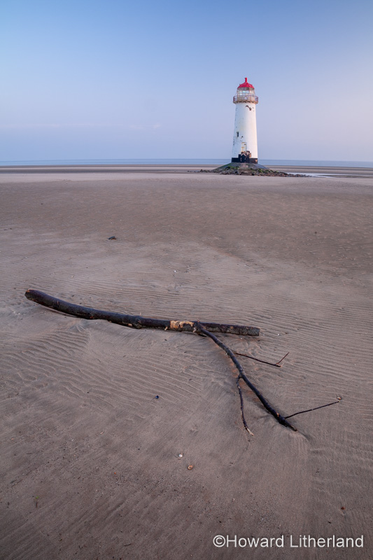 Point of Ayr lighthouse on Talacre beach, North Wales