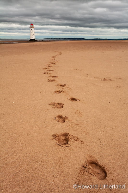 Point of Ayr Lighthouse at Talacre on the North Wales coast