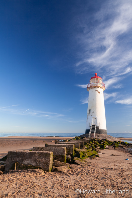 Point of Ayr Lighthouse at Talacre on the North Wales coast