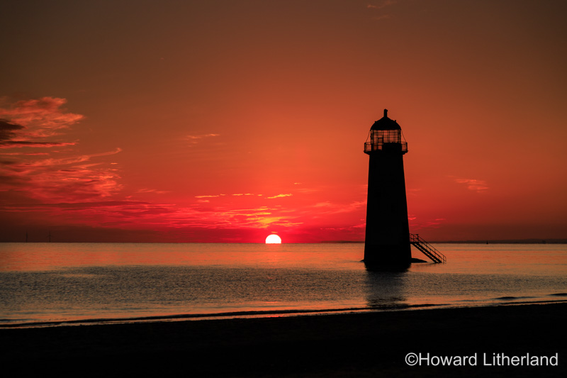 Sunrise over Talacre lighthouse on the North Wales coast