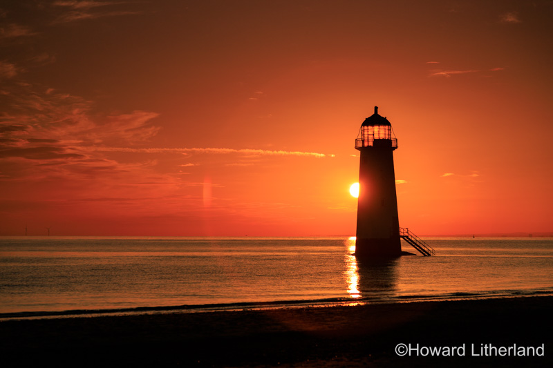 Sunrise over Talacre lighthouse on the North Wales coast