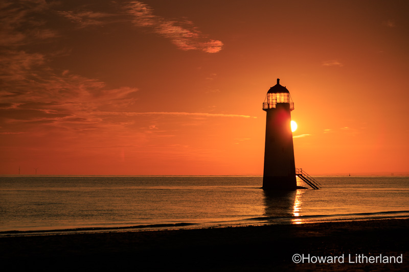 Sunrise over Talacre lighthouse on the North Wales coast