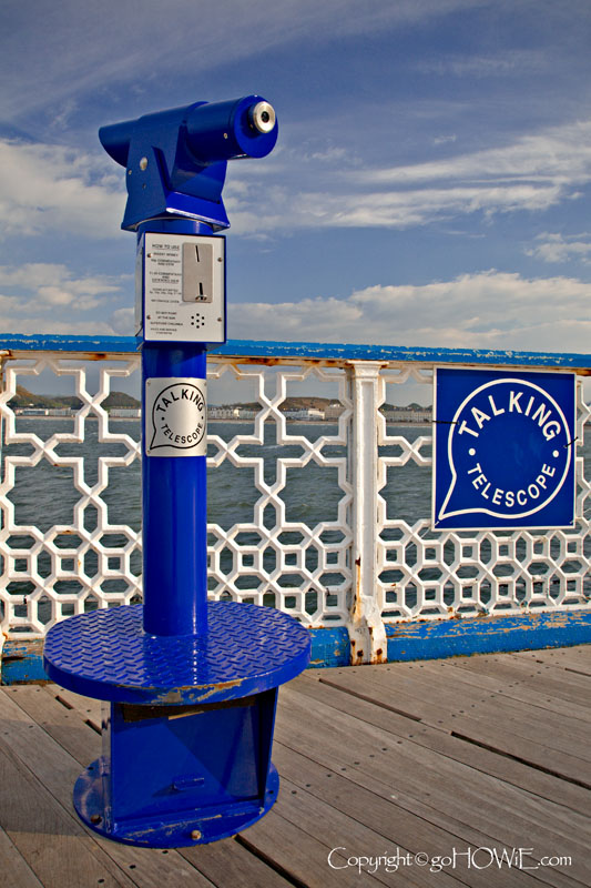Telescope on the pier, Llandudno, North Wales