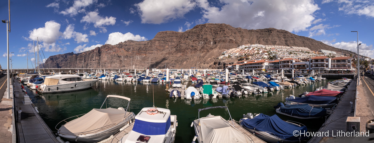 Harbour and town at Los Gigantes, Tenerife, Canary Islands