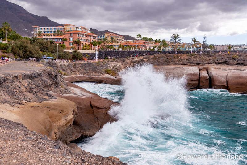 Wave spray at Playa del Duque, Tenerife, Canary Islands