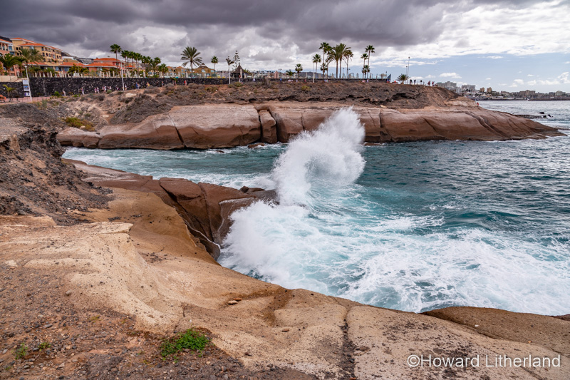 Wave spray at Playa del Duque, Tenerife, Canary Islands
