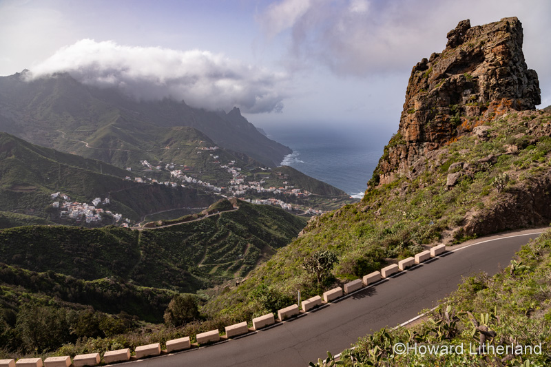 Mountain road above Taganana, Tenerife on the Canary Islands