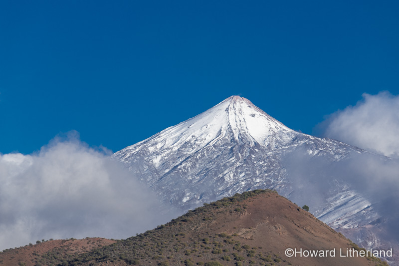Snow on the summit of Mount Teide, Tenerife, Canary Islands