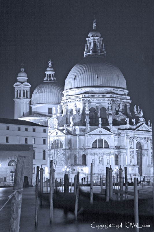 Santa Maria della Salute at night, Venice, Italy