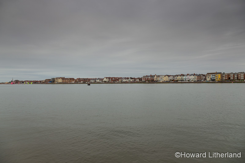 Marine Lake at West Kirby on a grey cloudy day