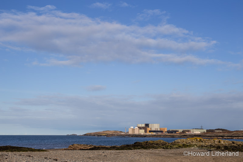 Wylfa nuclear power station as viewed from Cemlyn nature reserve, Anglesey, North Wales