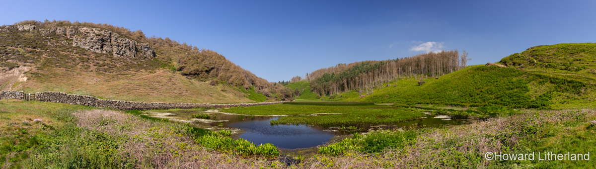 Small lake at Ynys-Y-Fydlyn, Anglesey on the North Wales coast
